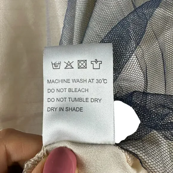 CHICWISH We Know It All Gradient Pleated Mesh Tulle Dress Women's Size Small NWT - Picture 8 of 10